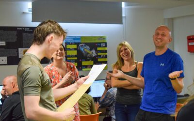 Christopher Godwin Celebrates With Staff